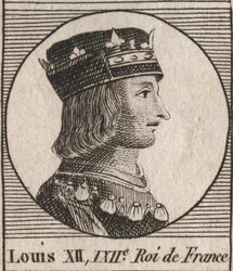 Porträt von Ludwig XII. von Frankreich (1462-1515), König von Frankreich - Gravur aus „Instruction sur l