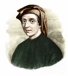 Porträt von Leonardo Fibonacci (1170-1245). (Leonardo von Pisa). Italienischer Mathematiker