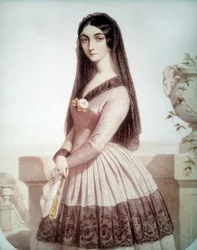 Porträt von Lola Montes oder Montez (oder Maria Dolores Gilbert) (1818-1861), Favoritin von Ludwig I. von Bayern