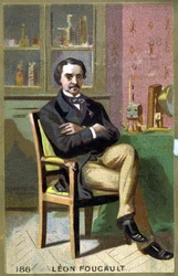 Porträt von Léon Foucault (1819-1868) in seinem Büro
