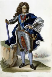 Porträt von Louis Claude Hector, Herzog von Villars, Marschall von Frankreich (1653-1734) - in „Le Plutarque français“, ed. Langlois, Paris