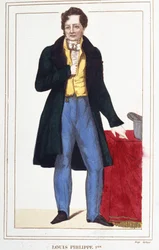 Porträt von Louis Philippe I., König der Franzosen. Gravur von 1830