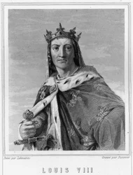 Porträt von Ludwig VIII. (1187-1226), König von Frankreich - in „Histoire des Français“ von Lavallée, Gravur, sd.