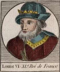 Porträt von Louis VI., genannt Der Dicke - Kupferstich aus „Instruction sur l