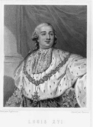 Porträt von Ludwig XVI. (1754-1793), König von Frankreich - in "Histoire des Français" von Lavallée, Gravur, sd