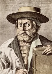 Porträt von Manuel (oder Emmanuel) Chrysoloras (ca. 1355-1415), griechischer Wissenschaftler des 14. Jahrhunderts. Gravur von 1682