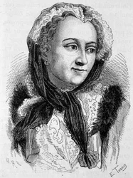 Porträt von Marie Leszczynska (1703 - 1768). Gravur des späten 19. Jahrhunderts in „Histoire de France“ von H. Martin.