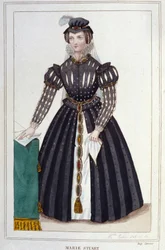 Porträt von Maria Stuart (1542 - 1587) Gravur von 1830
