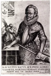 Porträt von Moritz von Nassau, Prinz von Oranien (geb. in Dillenburg)