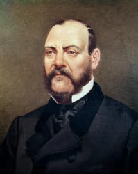 Porträt des mexikanischen Politikers Ignacio Comonfort. Anonymes Gemälde