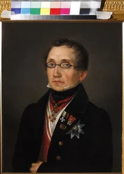 Porträt von Nikolai Fyodorovich Smirnoy (1790-1851), Anonym. Öl auf Leinwand, frühe 1820er Jahre, Staatliches Museum von A.S. Puschkin, Moskau