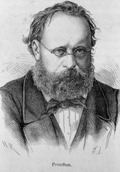 Porträt von Pierre Joseph Proudhon (1809 - 1865) französischer Sozialist - in „L