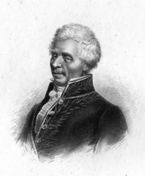 Porträt von Pierre Simon, Marquis de Laplace, Astronom (1749-1827), Kupferstich 1833