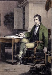 Porträt von Robert Burns, schottischer Dichter (1759-1796).