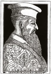 Porträt von Skanderbeg (1403 - 1468), albanischer Krieger