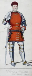 Porträt von Vittore Pisani. Venezianischer Admiral (1324 - 1380).
