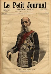 Porträt des Barons von Mohrenheim, russischer Botschafter in Frankreich von 1884 bis 1898. Stich in "Le Petit Journal", 4/06/1892. Sammlung Selva.