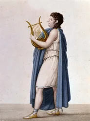 Porträt des französischen Tenors Adolphe Nourrit (1802 - 1839) in der Rolle des Orpheus in Christoph Glucks Werk gleichen Namens.