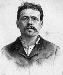 Porträt des Anarchisten François Koenigstein, bekannt als Ravachol (nach dem Namen seiner Mutter) (1859 - 1892)
