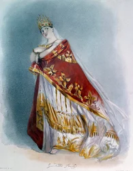 Porträt der Sopranistin Giuditta Pasta (1797-1865) im Opernkostüm. 1837 Paris, Bibliothek der Oper