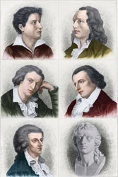 Porträts von Friedrich von Schiller (1759-1805), deutscher Dichter und Schriftsteller