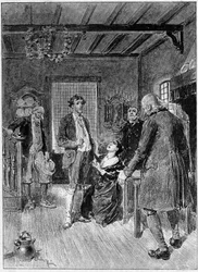 Aufführung im Odeon-Theater des Melodramas in drei Akten und fünf Gemälden „L