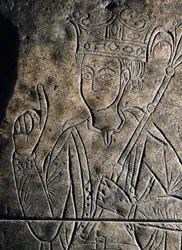 Darstellung von Sanchez II Garcia (1010-1029), Graf von Kastilien. Flachrelief auf dem Grab des Klosters San Salvador in Ona (Spanien)
