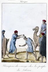 Belohnung für Mut unter den Völkern der Sahara - Gravur