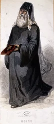 Russisch-orthodoxer Mönch. Gravur