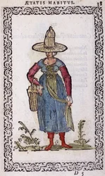 Bäuerin aus Bresse - in „Habits et effigies“ von Jean Sulperius