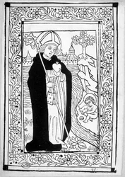 Heiliger Augustinus - Gravur