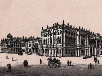 Sankt Petersburg, Russland: Ansicht des Winterpalastes in Sankt Petersburg. in „Die Welt illustriert 168 Ansichten“ Undatiert (spätes 19. Jahrhundert)