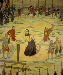 Saint Pierre Dumoulin Borie, Märtyrer in Dong Hoi, Tonkin im Jahr 1838. Anonymes Gemälde des 19. Jahrhunderts