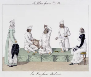 Gaukler: Indische Jongleure, Messerschlucker - in "The Good Kind", Anfang des 19. Jahrhunderts