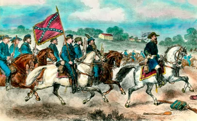 Sezessionskrieg: General Stuart mit der konföderierten Kavallerie im Jahr 1862