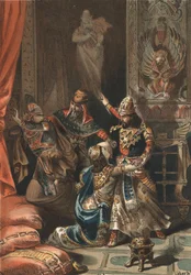 Semiramis, legendäre Königin von Assyrien und Babylonien, und ihr Sohn Ninias.