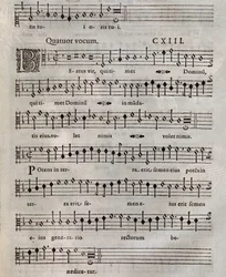 Notenblatt der Psalmi Poenitentiales von Roland de Lassus (1604)
