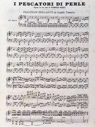 Notenblatt für Die Perlenfischer, Oper von Georges Bizet