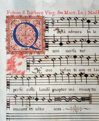 Notenseite eines sakralen Werkes von Giovanni Giacomo Gastoldi