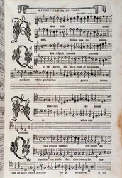 Notenseite des Magnificat von Giovanni Animuccia