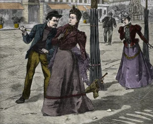 Die Ermordung der Kaiserin Elisabeth von Österreich (Sissi) durch den italienischen Anarchisten Luigi Lucheni in Genf