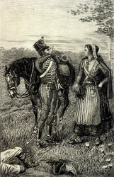 Die Kartause von Parma von Stendhal. 19. Jahrhundert Gravur