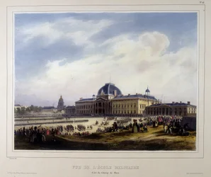 Die Militärschule der Invalides, Blick auf den Champ de Mars