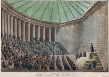 Das Odeon von Athen oder Odeon des Perikles in Athen - Stich aus „Usi e Costumi di Tutti i Popoli dell