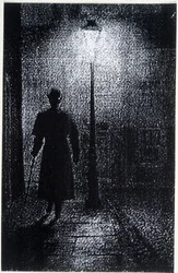 Die Atmosphäre der Straßen Londons bei Nacht, Ende des 19. Jahrhunderts