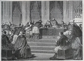 Die Geistlichen Frankreichs und Italiens versammelten sich am 9. Juni 1811 in Paris zur Versammlung des französischen Nationalkonzils unter dem Vorsitz von Kardinal Fesch (1763-1839).