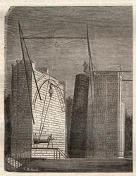 Das große Spiegelteleskop (oder Leviathan) von William Parsons, genannt Lord Rosse (1800-1867), aus Birr Castle in Parsonstown (Irland)