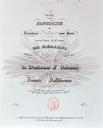 Titelseite der Partitur von Grande Fantaisie von F Kalkbrenner