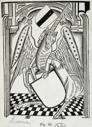 Einhorn - Gravur des 15. Jahrhunderts