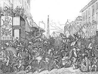 Via del Corso in Rom während des Karnevals von 1836